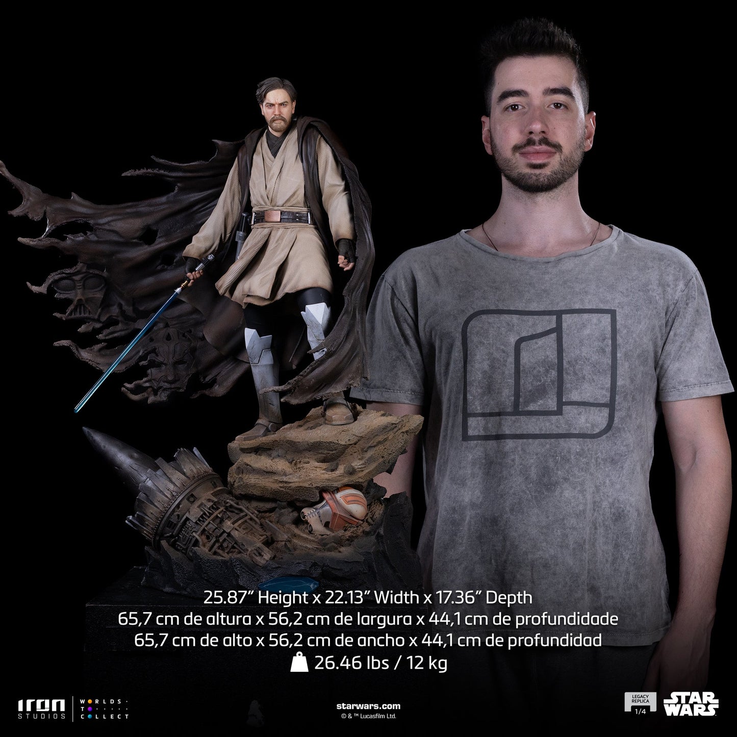 Obi-Wan Statue (Signatures) – Star Wars – Legacy Replica 1/4 – Iron Studios
