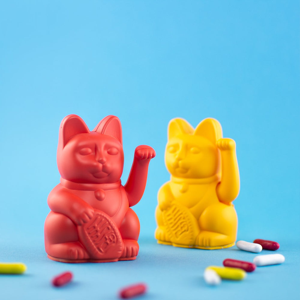 Mini gelukskat (rood)