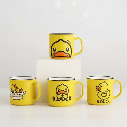 Sleeping yellow duck mug