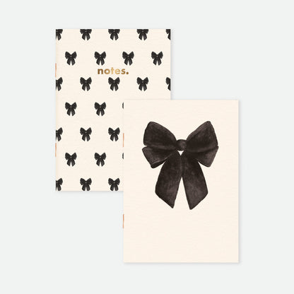 Duo Black Bow - A6 Pocket Notebook DUO
