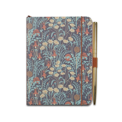 A6 notebook with pen ACS Walter Crane Meadow Flowers