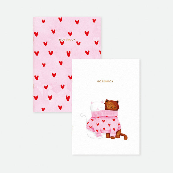 Duo Together Cats - A6 Pocket Notebook