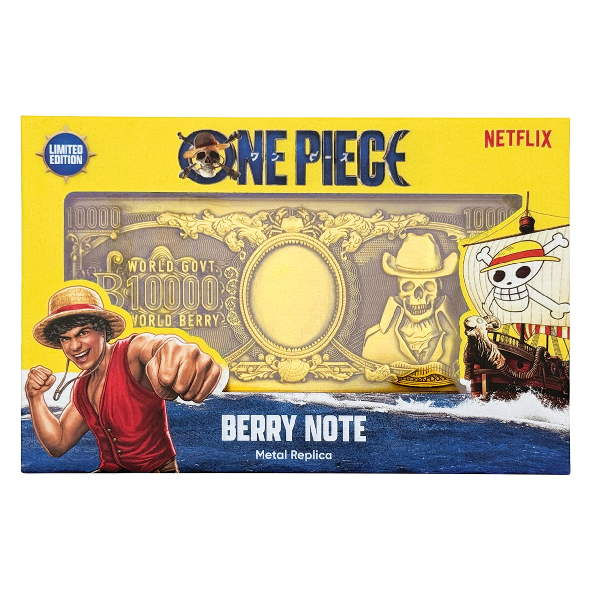 One Piece Collector's Replica - 10,000 World Berry Metal Banknote