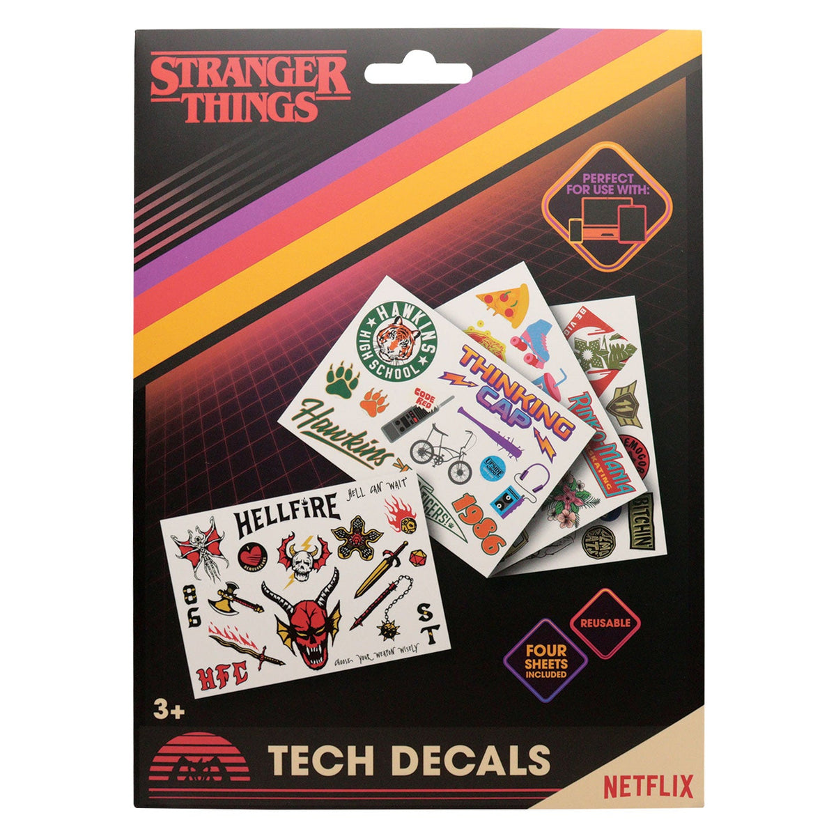 Stranger Things tech stickers