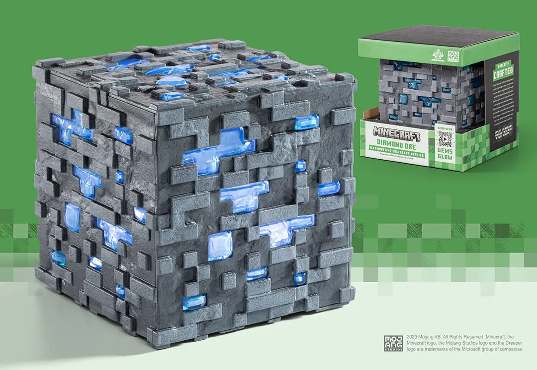 Minecraft Replica - Glowing Diamond Ore