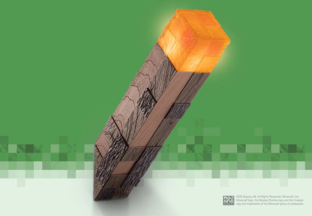 torche lumineuse replique collector minecraft noble collection