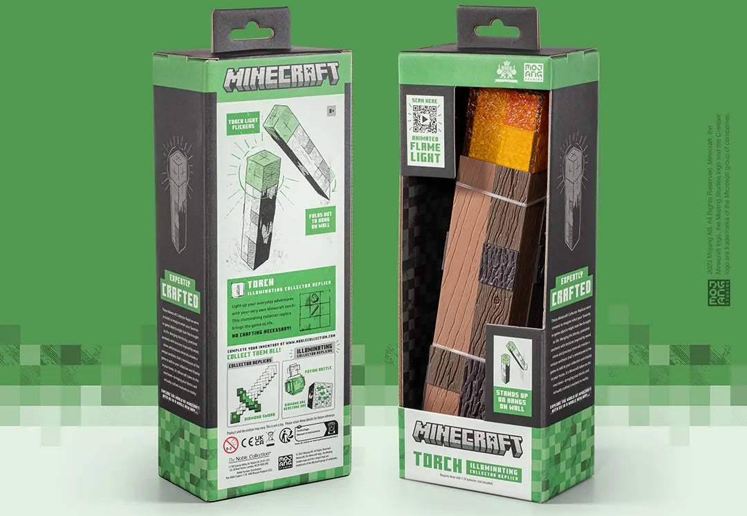 torche lumineuse replique collector minecraft noble collection