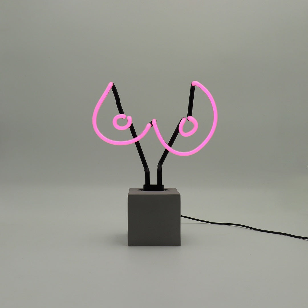 Neon "breasts" sign