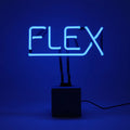 Blauwe flexibele neonlamp