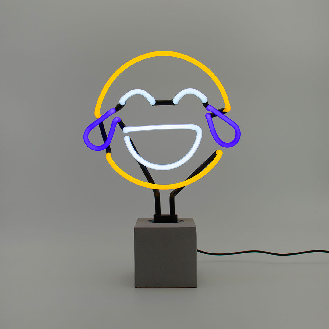 Neon sign 'Laugh Emoji'