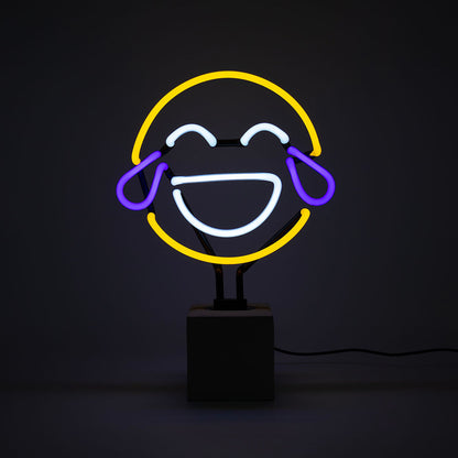 Neon sign 'Laugh Emoji'