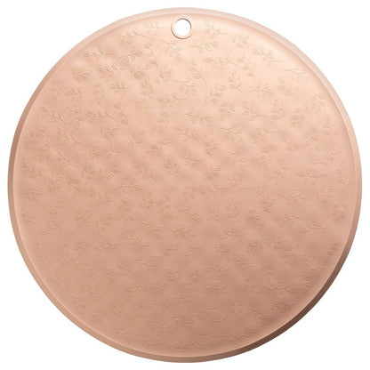 Tapis de bain rond Feuillage Rose - Natruba