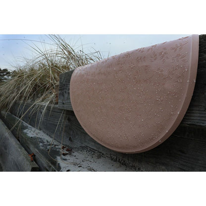 Tapis de bain rond Feuillage Rose - Natruba