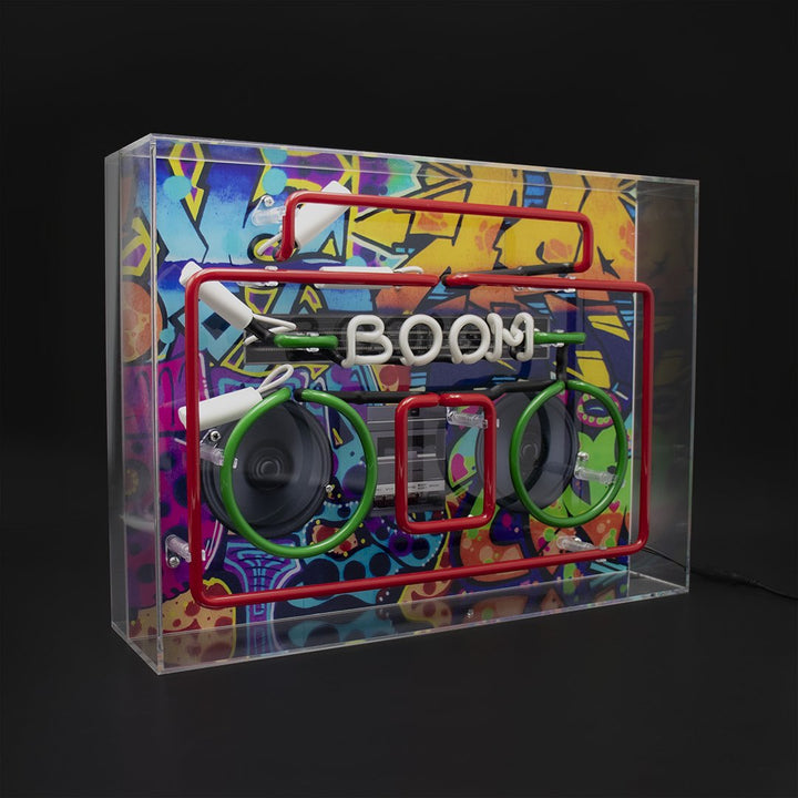Neon boom box