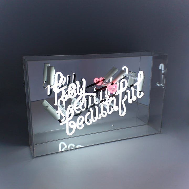 Neon hey beautiful