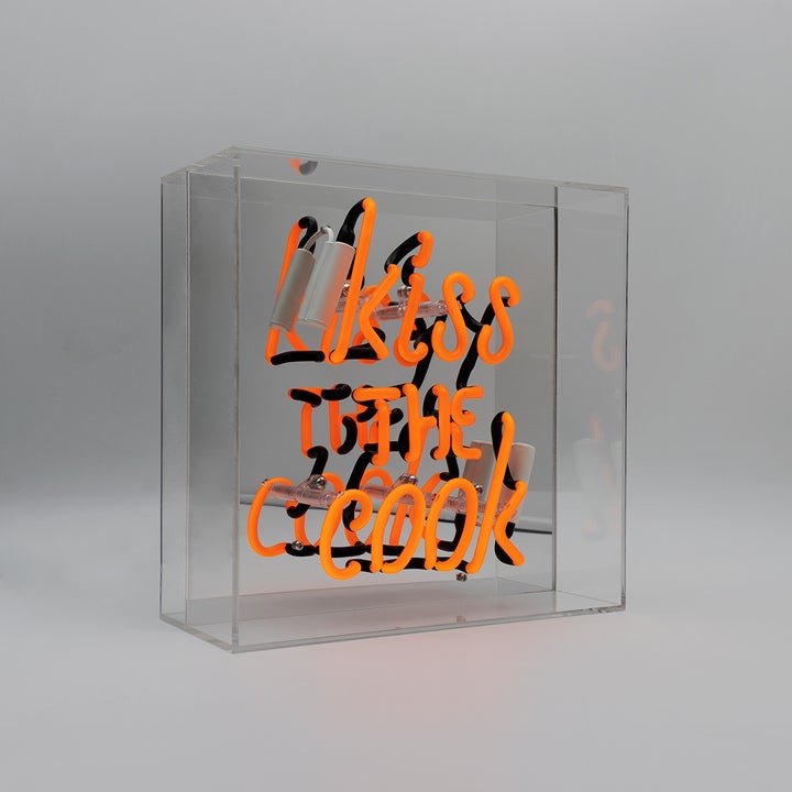 Neon KISS THE COOK Orange