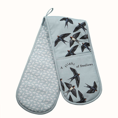 RSPB Crown of Swallows Double Oven Glove