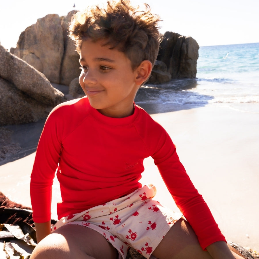 Swimwear Bundle - Red/Beige - Crabby