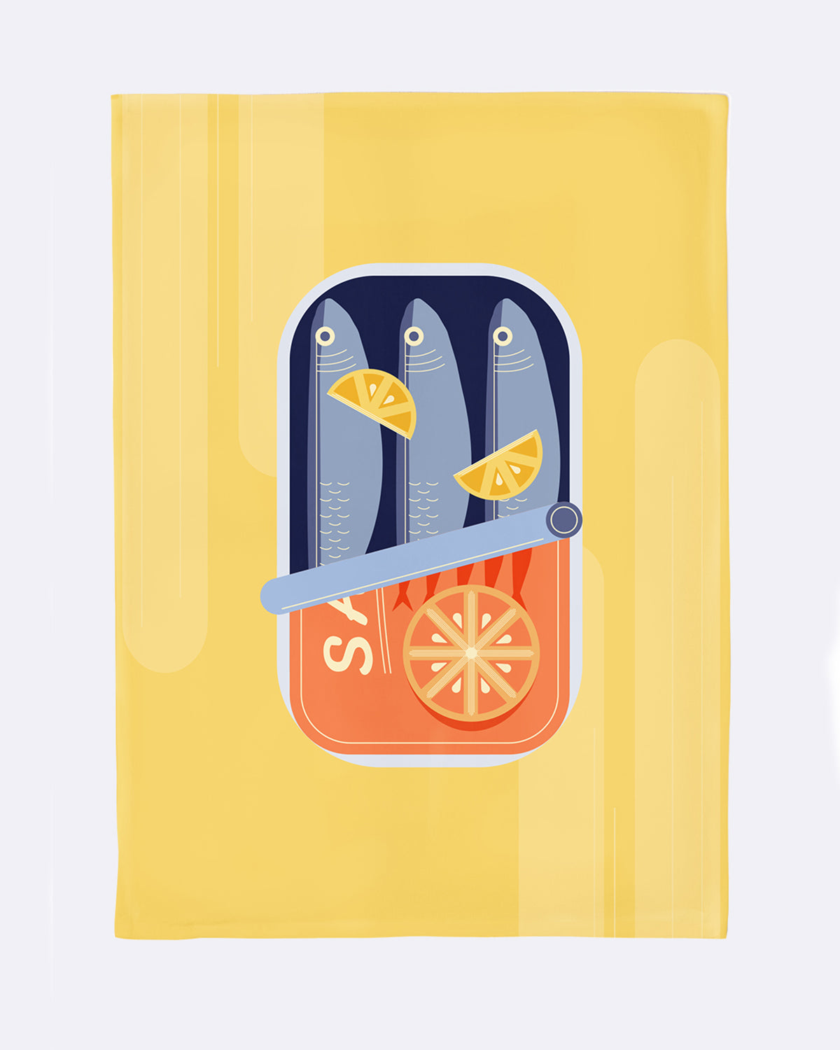 Torchon de cuisine biologique - Sardines pour le dîner