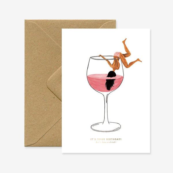 Just One Drink - Greeting Card