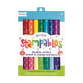 Feutres pinceaux et tampons double pointe Stampables – Lot de 18 – OOLY