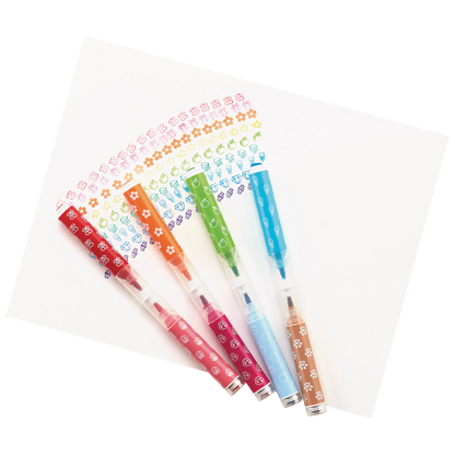 Feutres pinceaux et tampons double pointe Stampables – Lot de 18 – OOLY