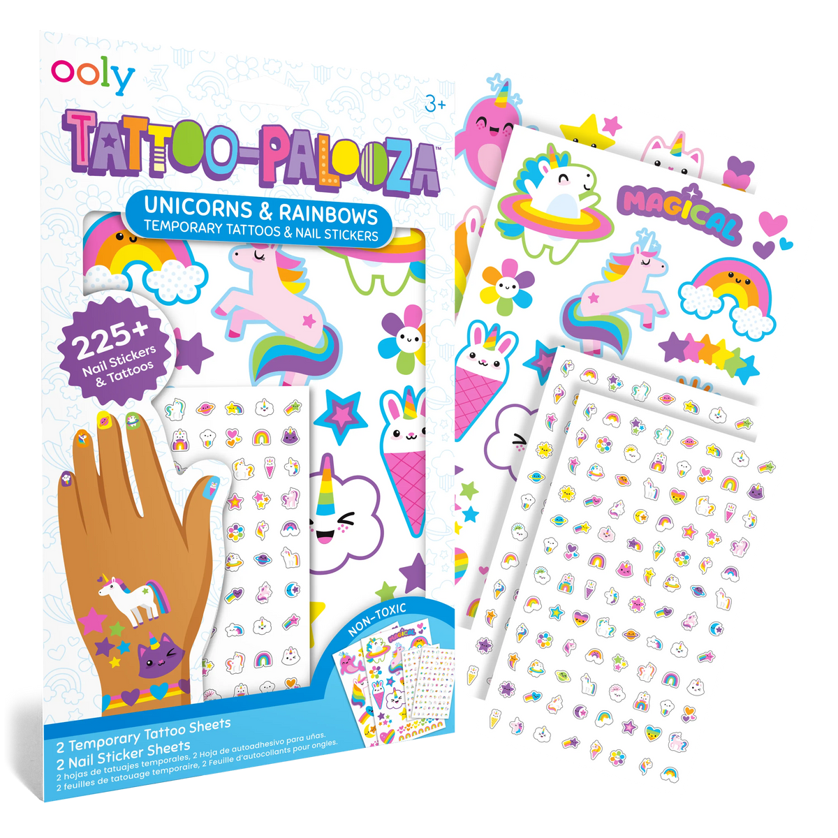 Tatouages et stickers pour ongles Tattoo-Palooza Licornes – Plus de 225 – OOLY