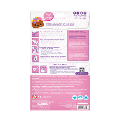Tattoo-Palooza Temporary Tattoos & Nail Stickers – Sweet Shop – 225+
