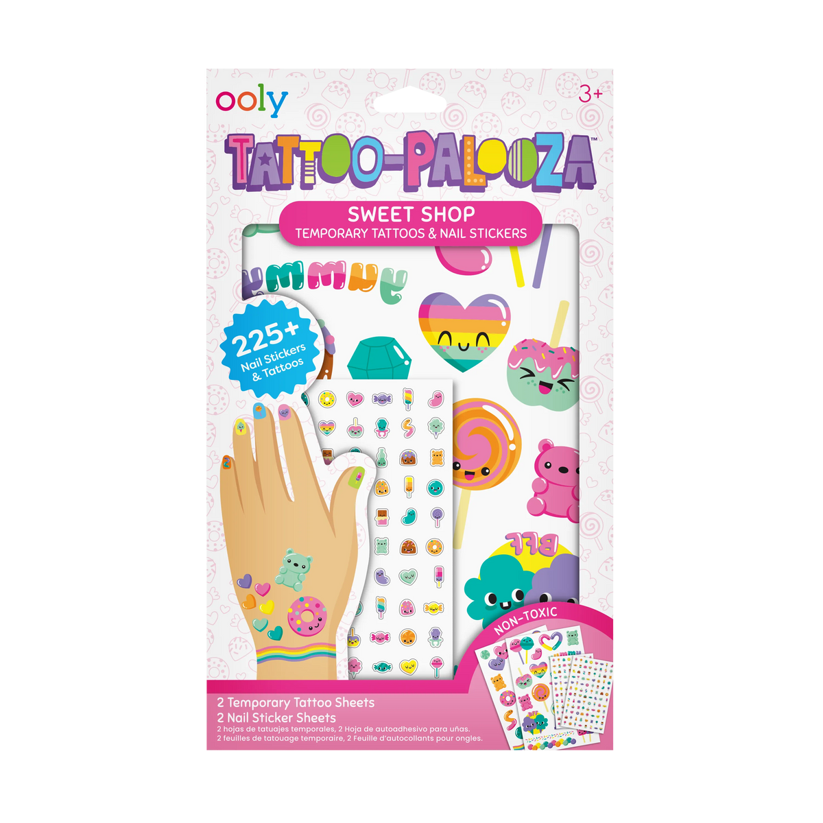 Tattoo-Palooza Temporary Tattoos & Nail Stickers – Sweet Shop – 225+