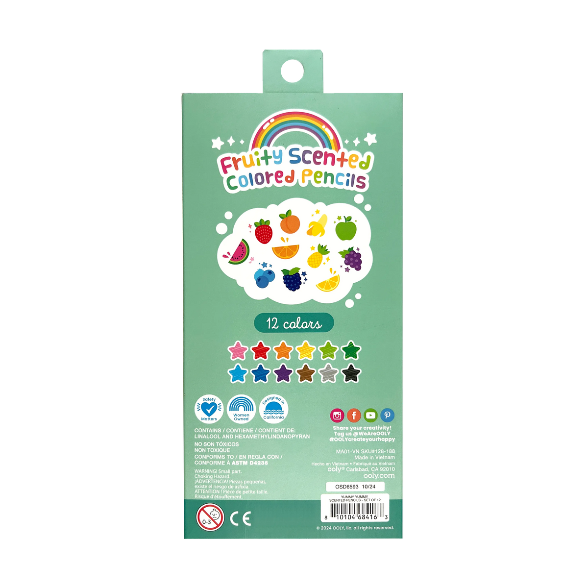 Yummy Yummy Fruit Scented Colored Pencils – Set of 12