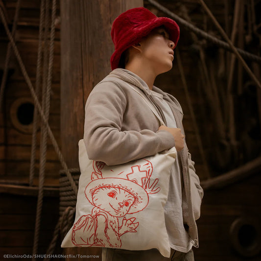 Embroidered Chopper Sketch Tote Bag