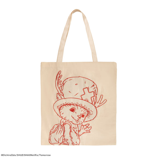 Embroidered Chopper Sketch Tote Bag