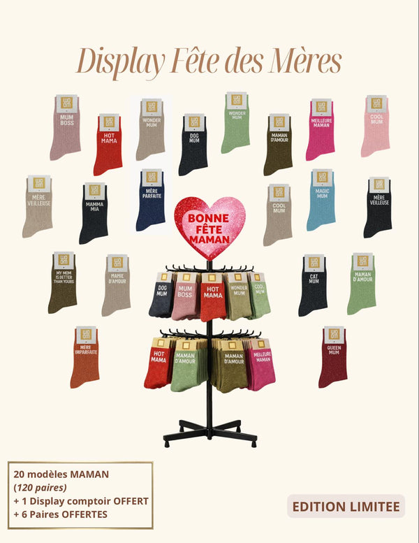 LIMITED EDITION: Special Mother's Day Socks Display + 6 FREE PAIRS