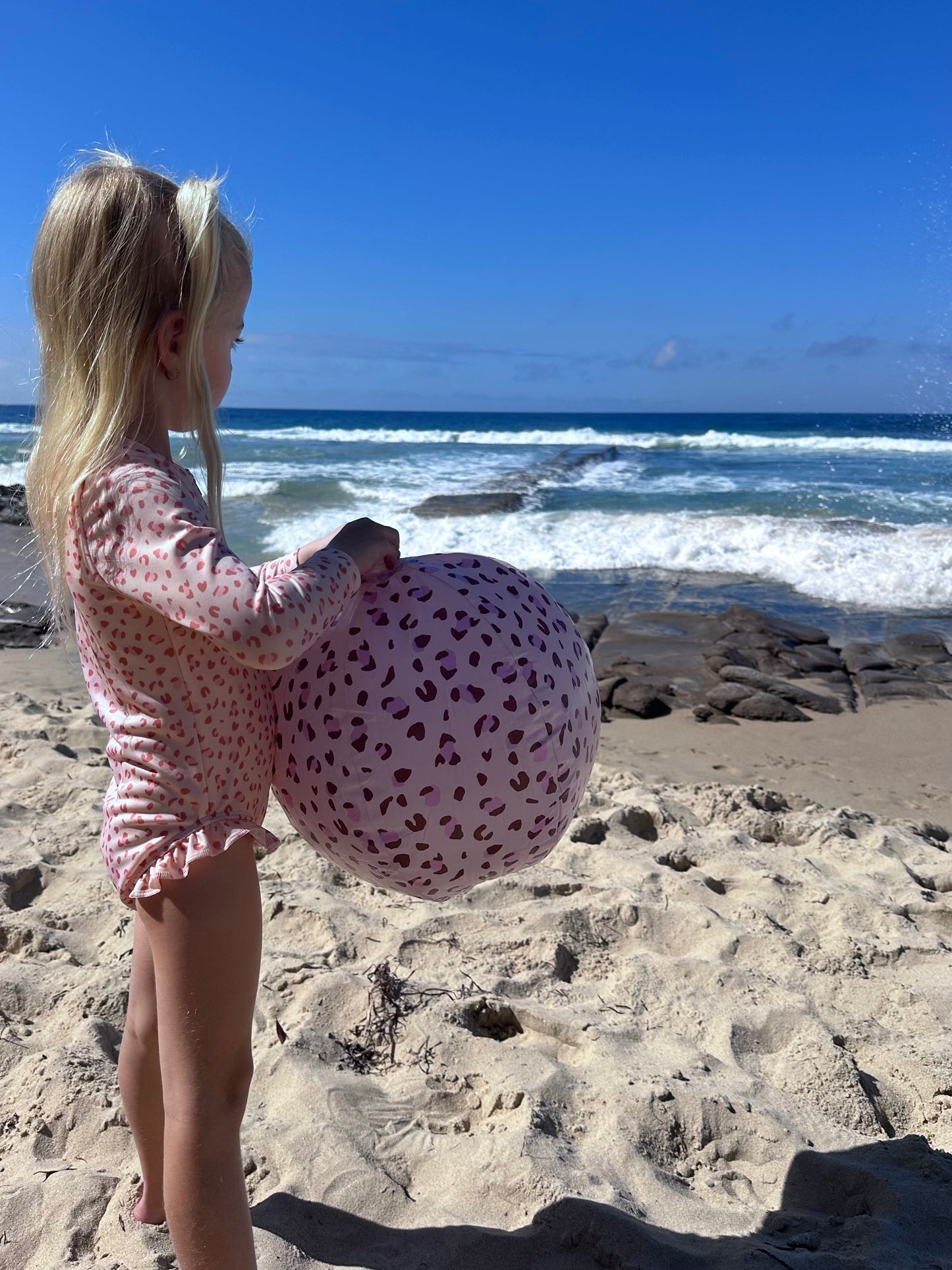 Beachball - Old Pink - Leopard