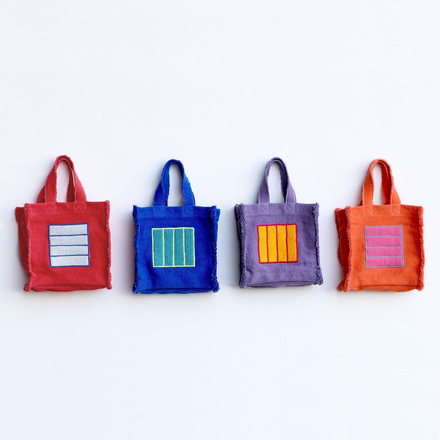 Textile Handbag Blue Cell
