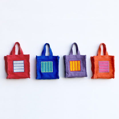 Textile Handbag Blue Cell