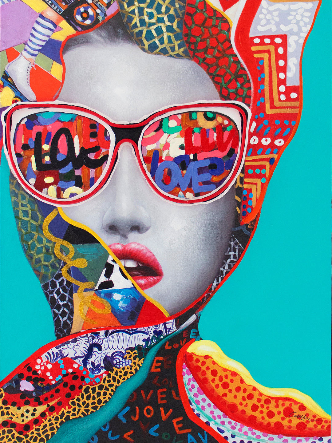 'Chic Woman' Wall Artwork with LED Neon - STANDARD