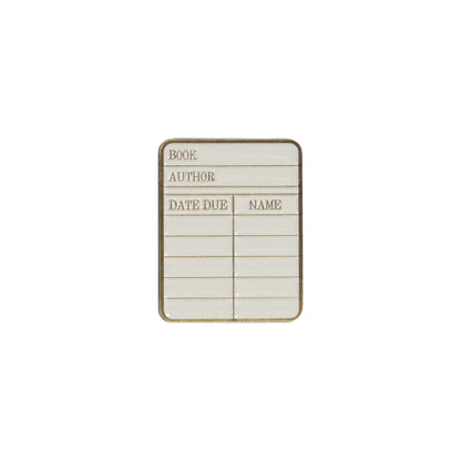 Pulteney Press Library Card Pin