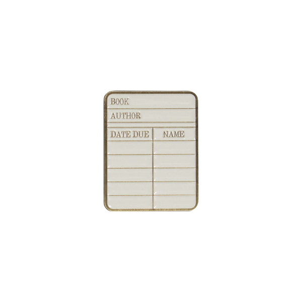 Pulteney Press Library Card Pin