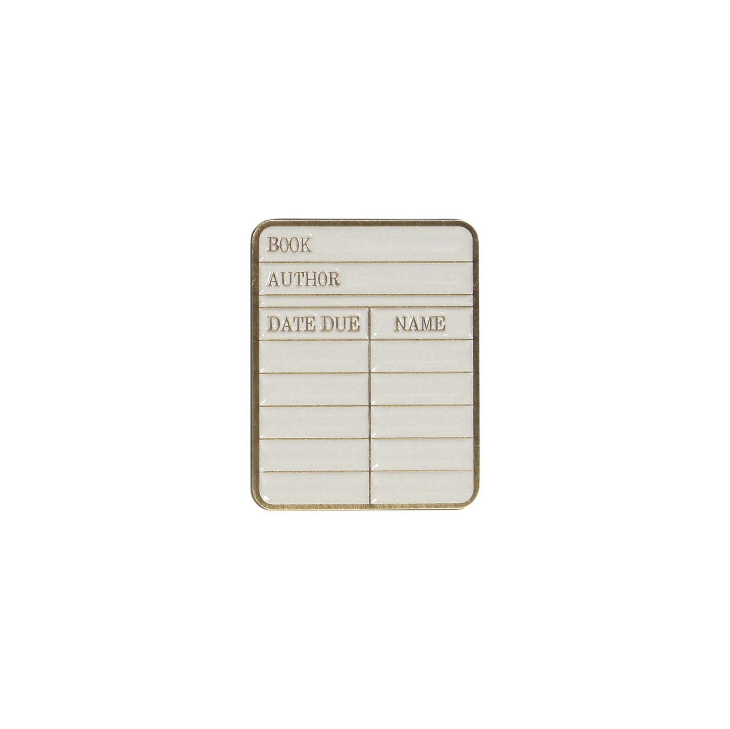 Pulteney Press Library Card Pin