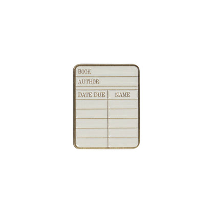 Pulteney Press Library Card Pin