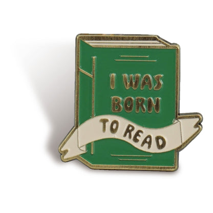 Pulteney Press Born to Read Pin Badge