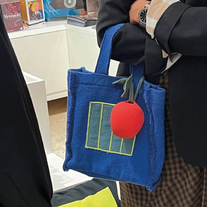 Textile Handbag Blue Cell