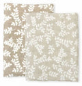 Set of 2 Organic Cotton Muslins – Feuilles Taupe