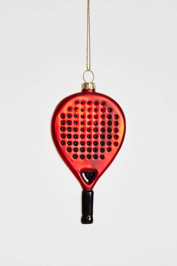 Boule de Noël Raquette de Padel Rouge