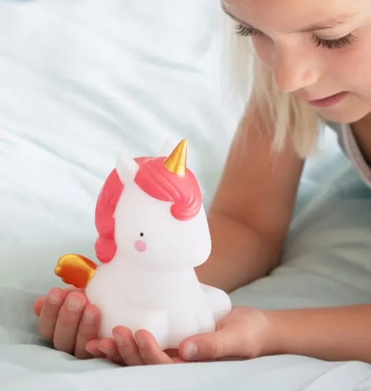 Small golden unicorn night light