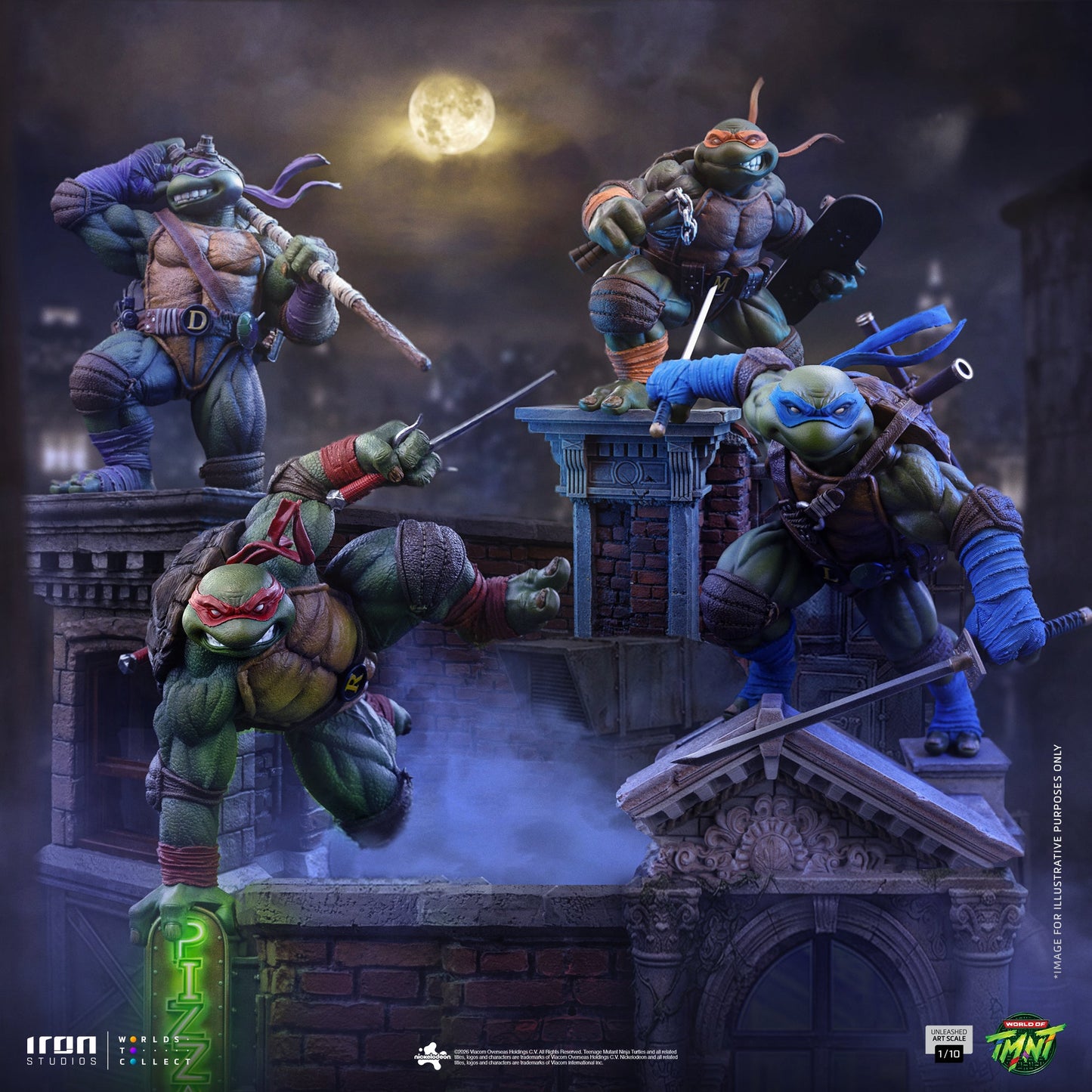 Pre-Order - Leonardo Unleashed Statue - Teenage Mutant Ninja Turtles - Art Scale 1/10 - Iron Studios