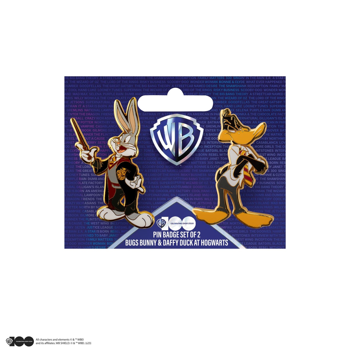 *Set of 2 Bugs Bunny & Daffy Duck Hogwarts Pins