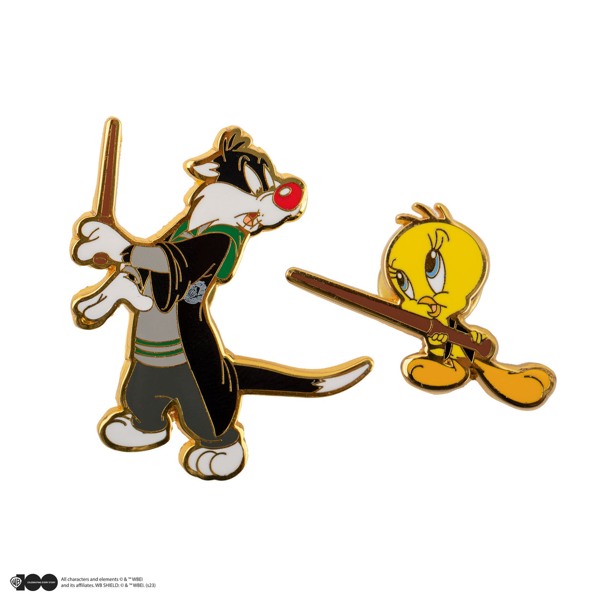*Set of 2 Tweety & Sylvester Pins at Hogwarts
