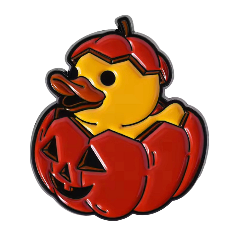 Yellow Duck Pumpkin Pin